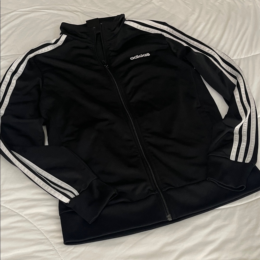 adidas Black Track Jacket Sz SM